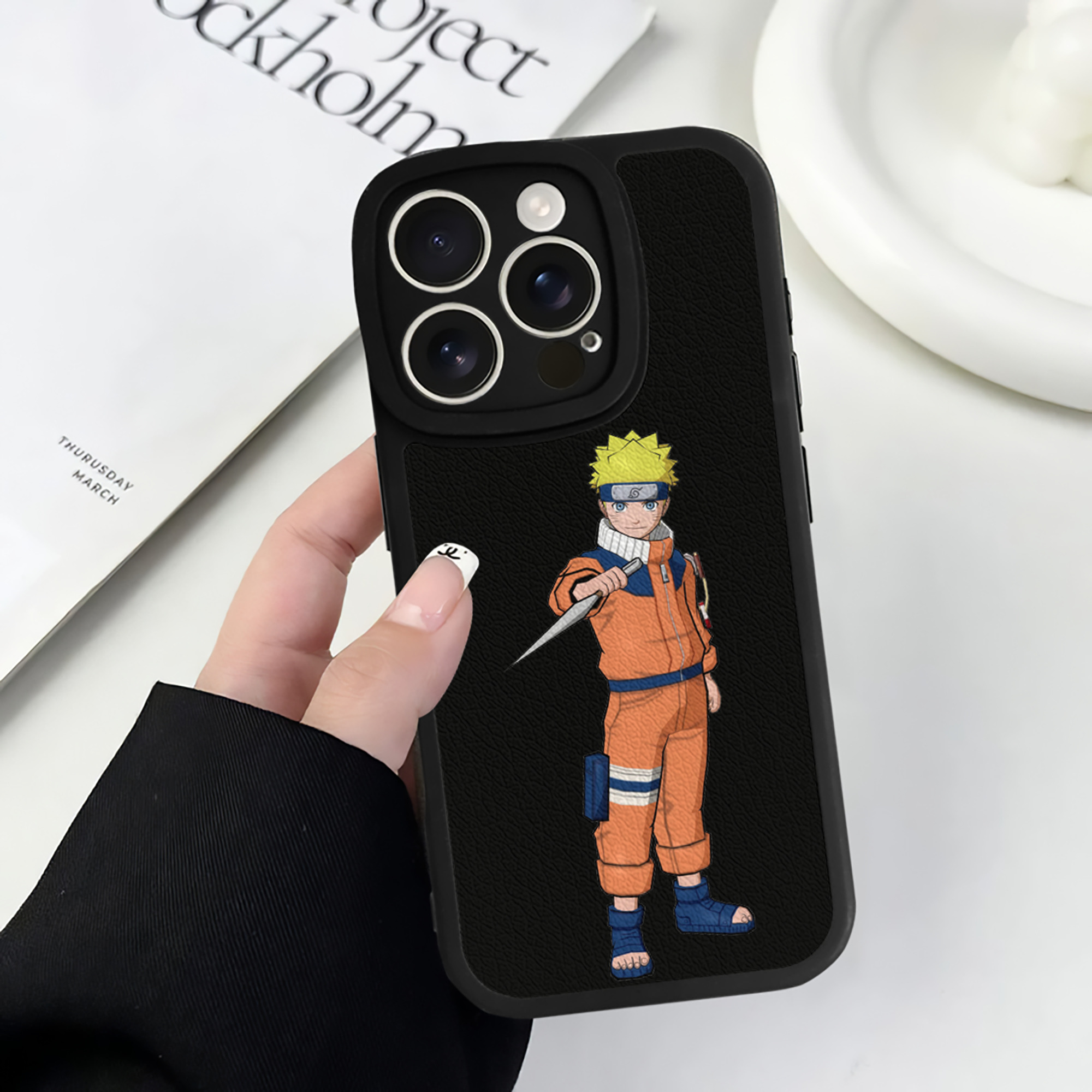 （画像用） NARUTO -ナルト- うずまき ナルト Uzumaki Naruto 【iPhone 16シリーズ対応】シリコンスマホケース（レザー調） 材質：シリコン